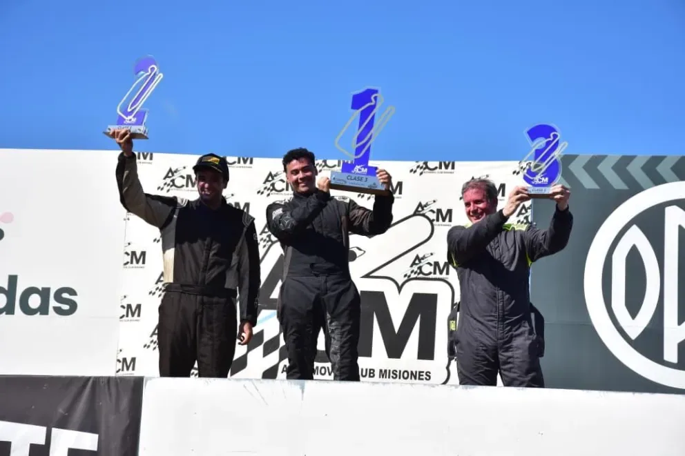 Mieres ganó en la Clase 3 con el Peugeot en el Misionero de Pista