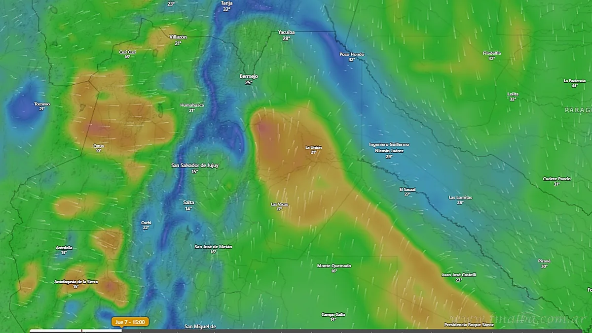 Alerta amarilla por viento Zonda en toda Salta para el jueves