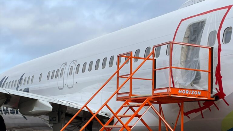 NTSB Investigates Alaska Airlines Flight 1282 After Section Of Plane Blew Off During Flight