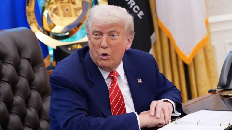 President Trump Holds Press Conference With Elon Musk in White House's Oval Office