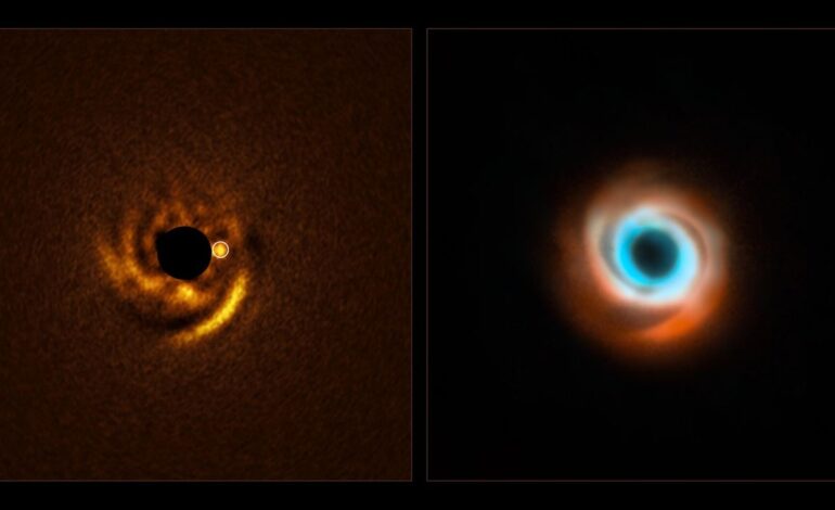 Astronomers Discover Newborn Planet Shaping Dust Around Star