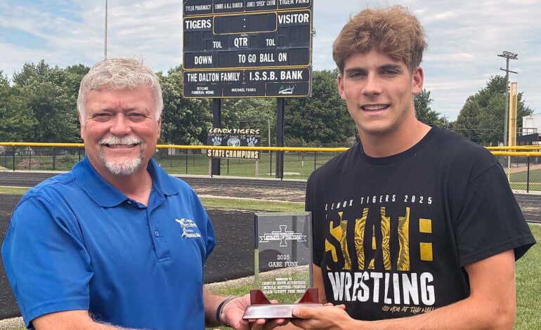Gabe Funk Named South Central Iowa Athlete of the Year Today