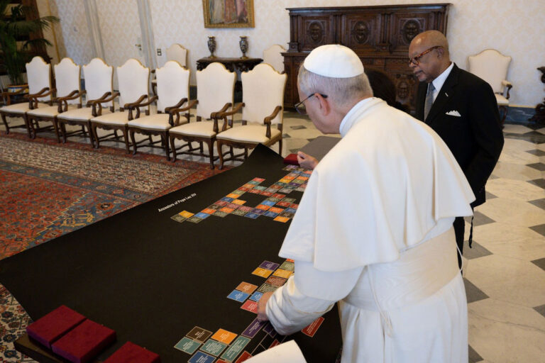 henry-louis-gates-jr-presents-ancestry-to-pope-leo-xiv-in-rome