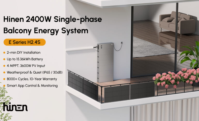 Hinen Unveils 2400W Balcony Energy System for Urban Homes
