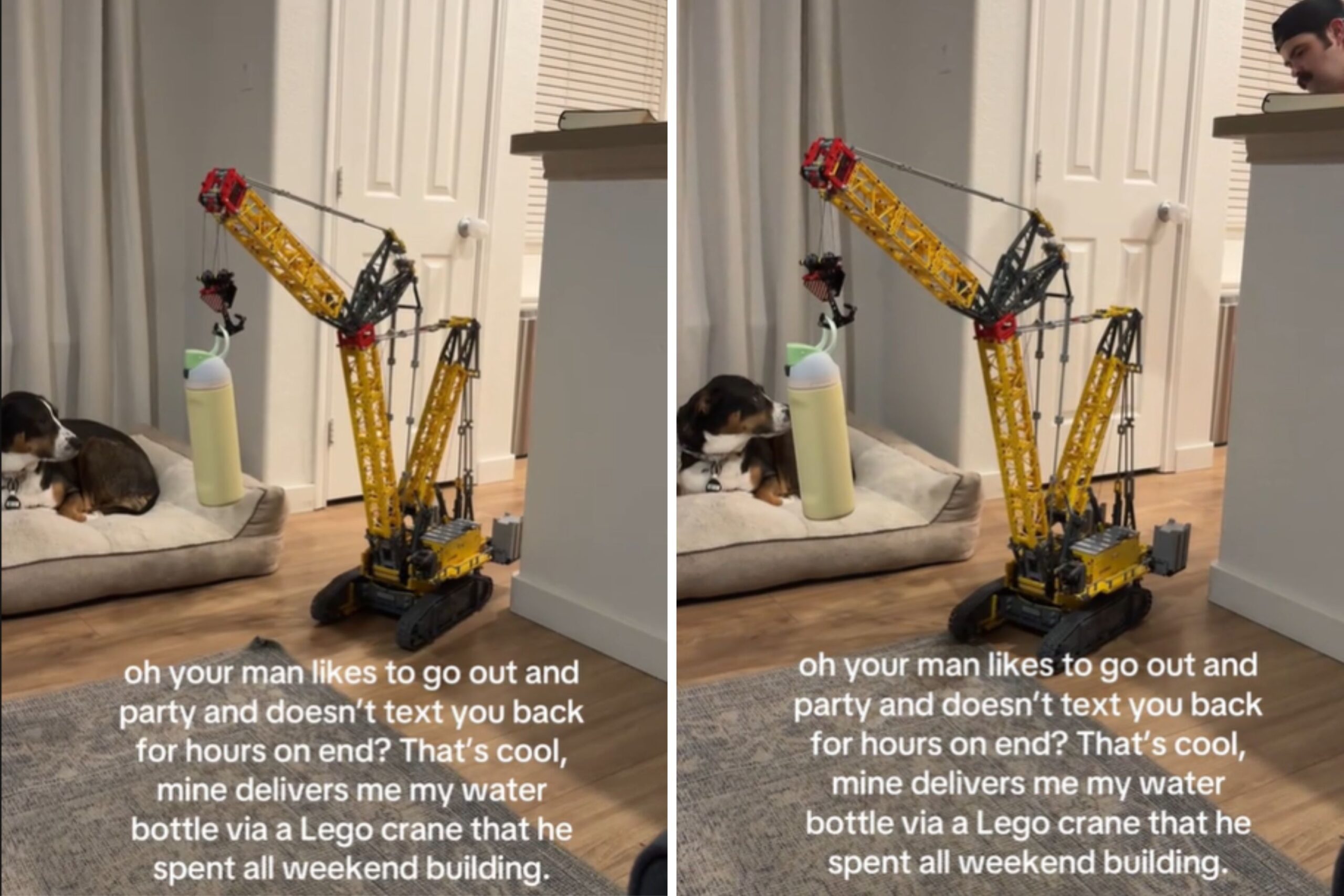 Husband Shocks Wife with Lego Crane Delivery After Cancer Recovery