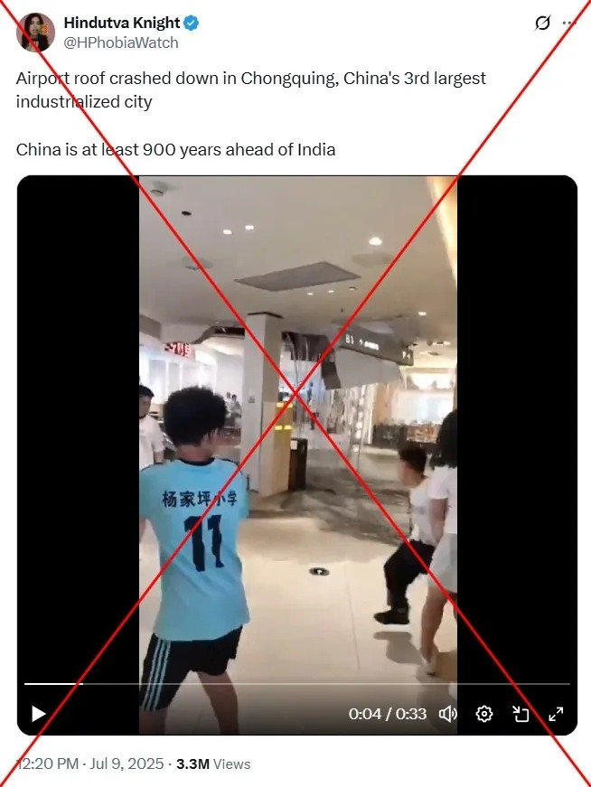 Misleading Video of Chongqing Shopping Centre Collapse Goes Viral