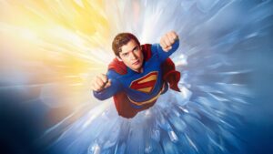 USA . David Corenswet in (C)Warner Bros new film: Superman (2025). 
Plot: Superman must reconcile his alien Kryptonian heritage with his human upbringing as reporter Clark Kent. As the embodiment of truth, justice and the human way he soon finds himself i