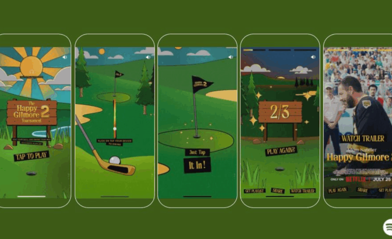Spotify and Netflix Launch Interactive Game for ‘Happy Gilmore 2’