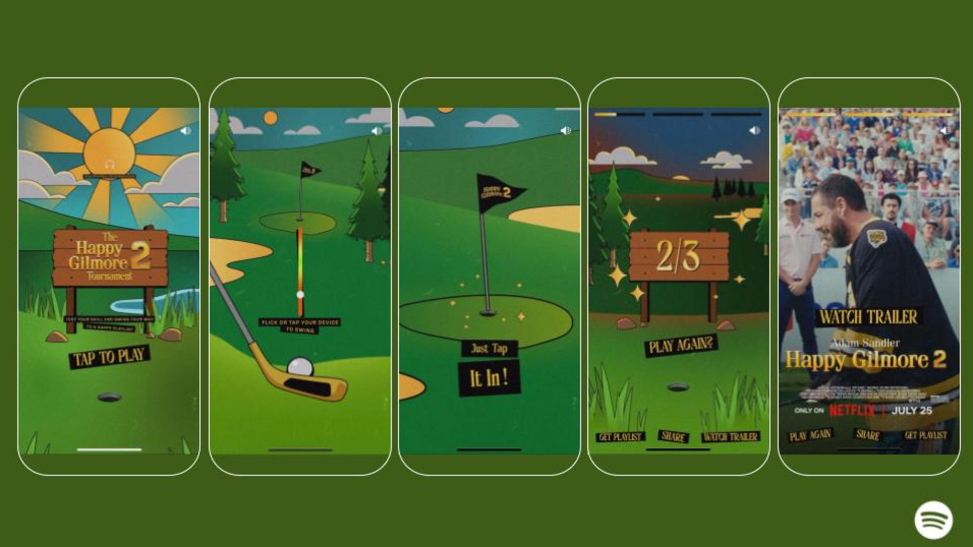Spotify and Netflix Launch Interactive Game for ‘Happy Gilmore 2’