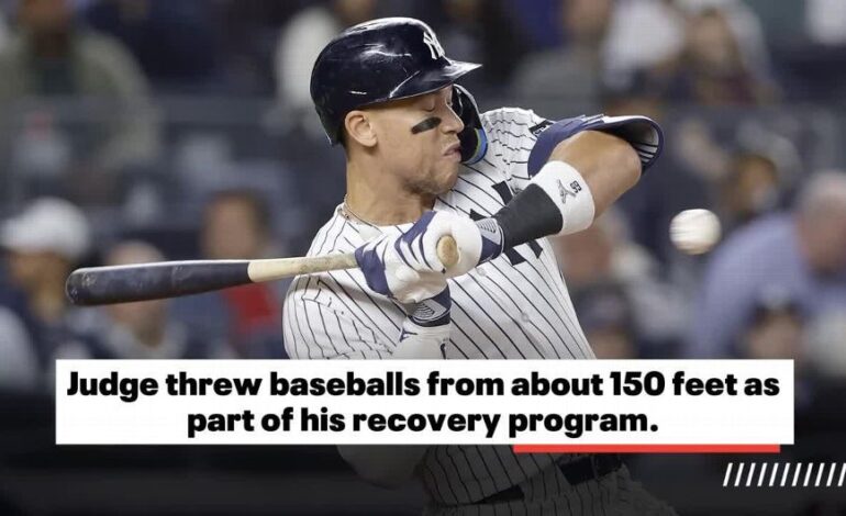 Aaron Judge Throws to Bases, Outfield Return Still Uncertain