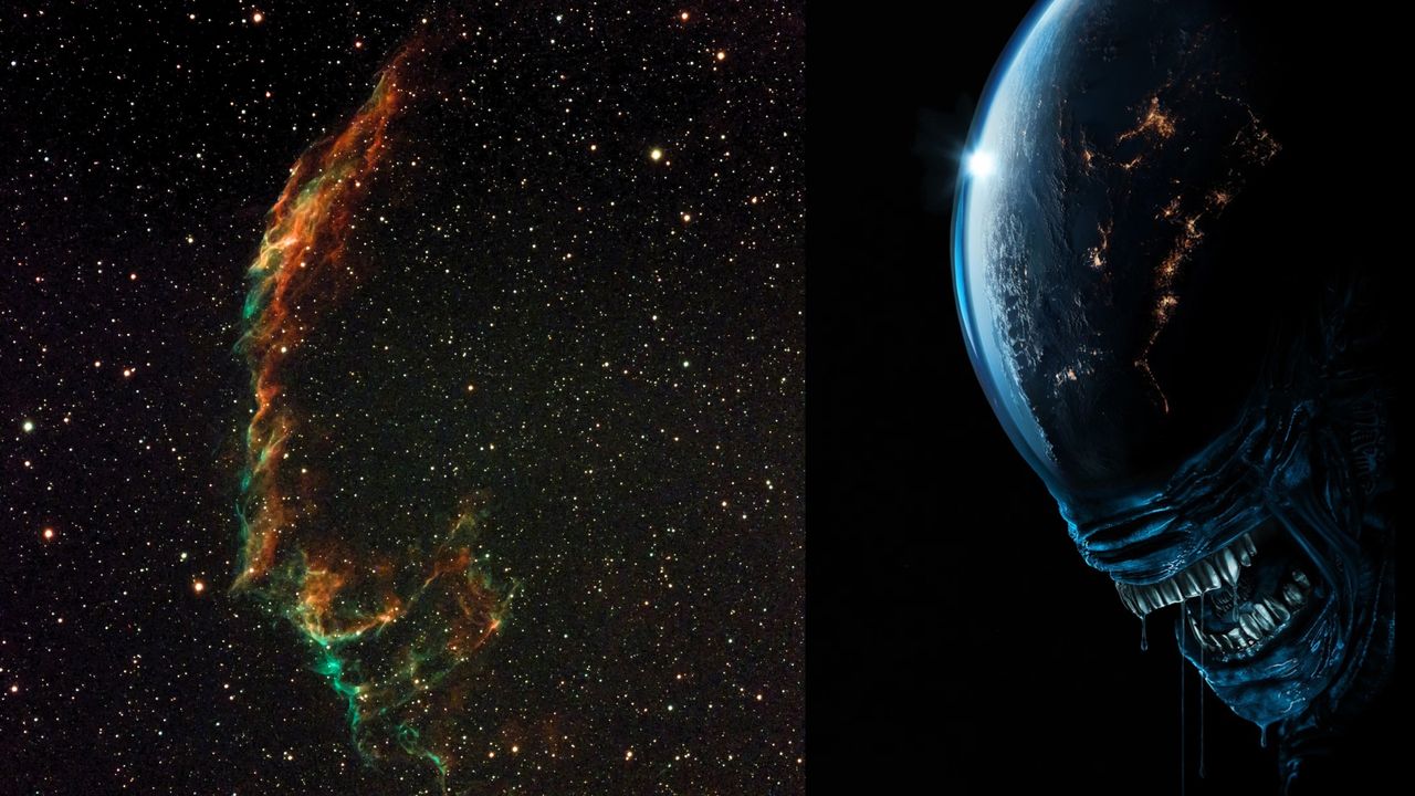 Amateur Astronomer Captures Veil Nebula, Sees Xenomorph Shape