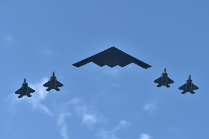B-2 Stealth Bomber Showcases U.S. Military Might During Trump-Putin Summit