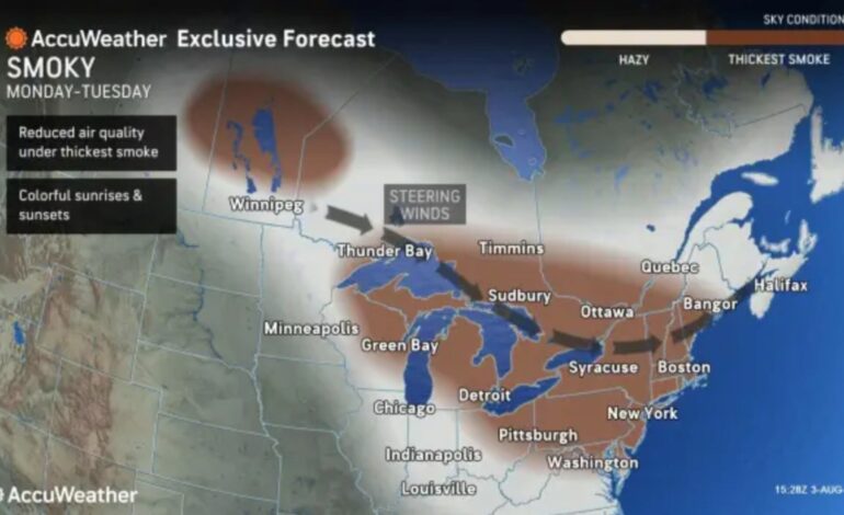 Canadian Wildfire Smoke Set to Haze New Jersey Skies Monday