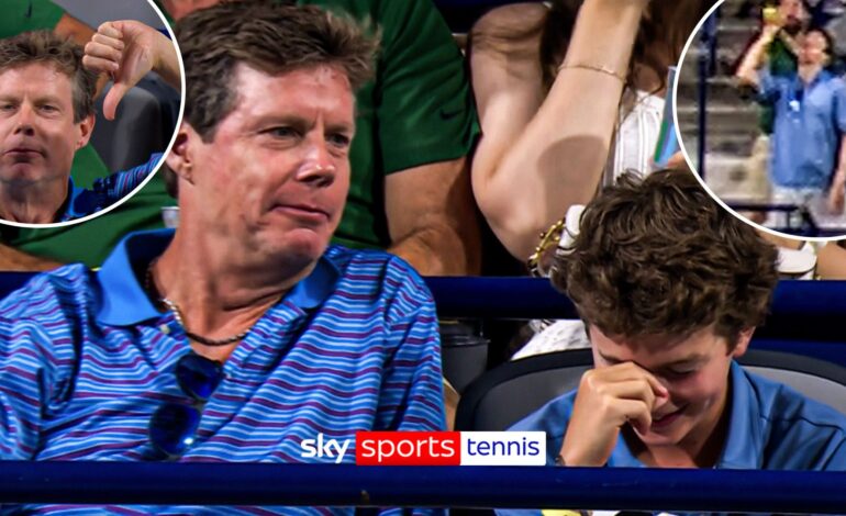 Crowd Reacts as Fan Fumbles Catch at National Bank Open