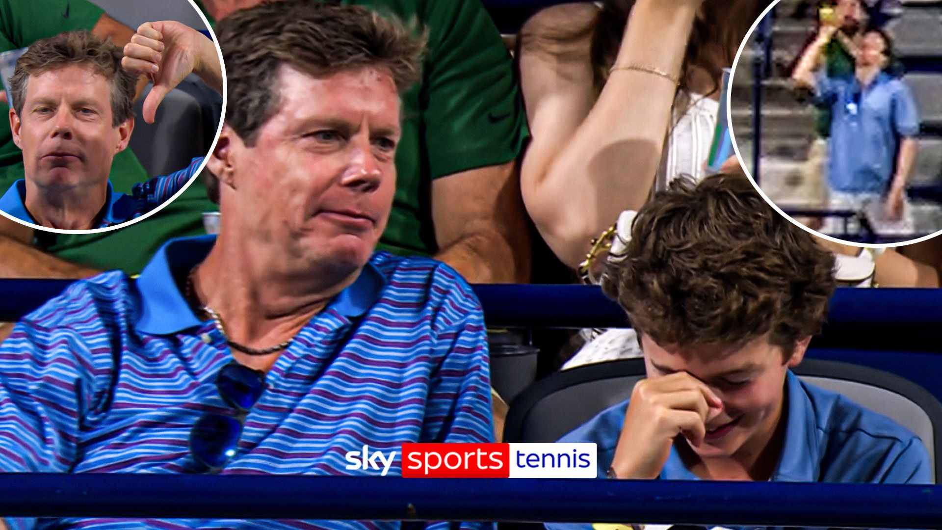 Crowd Reacts as Fan Fumbles Catch at National Bank Open