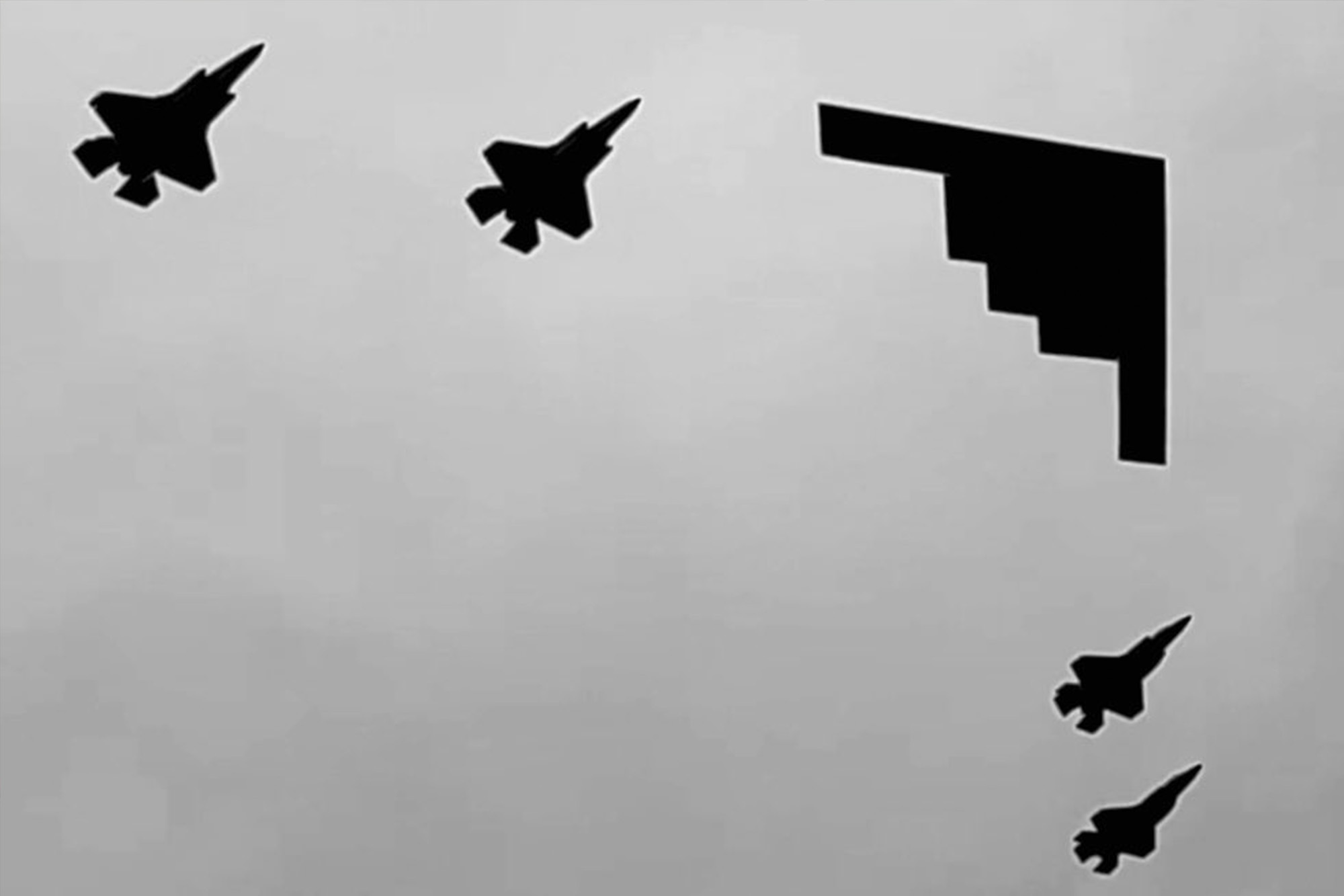 F-22 Fighters and B-2 Bomber Fly Over Trump, Putin in Alaska