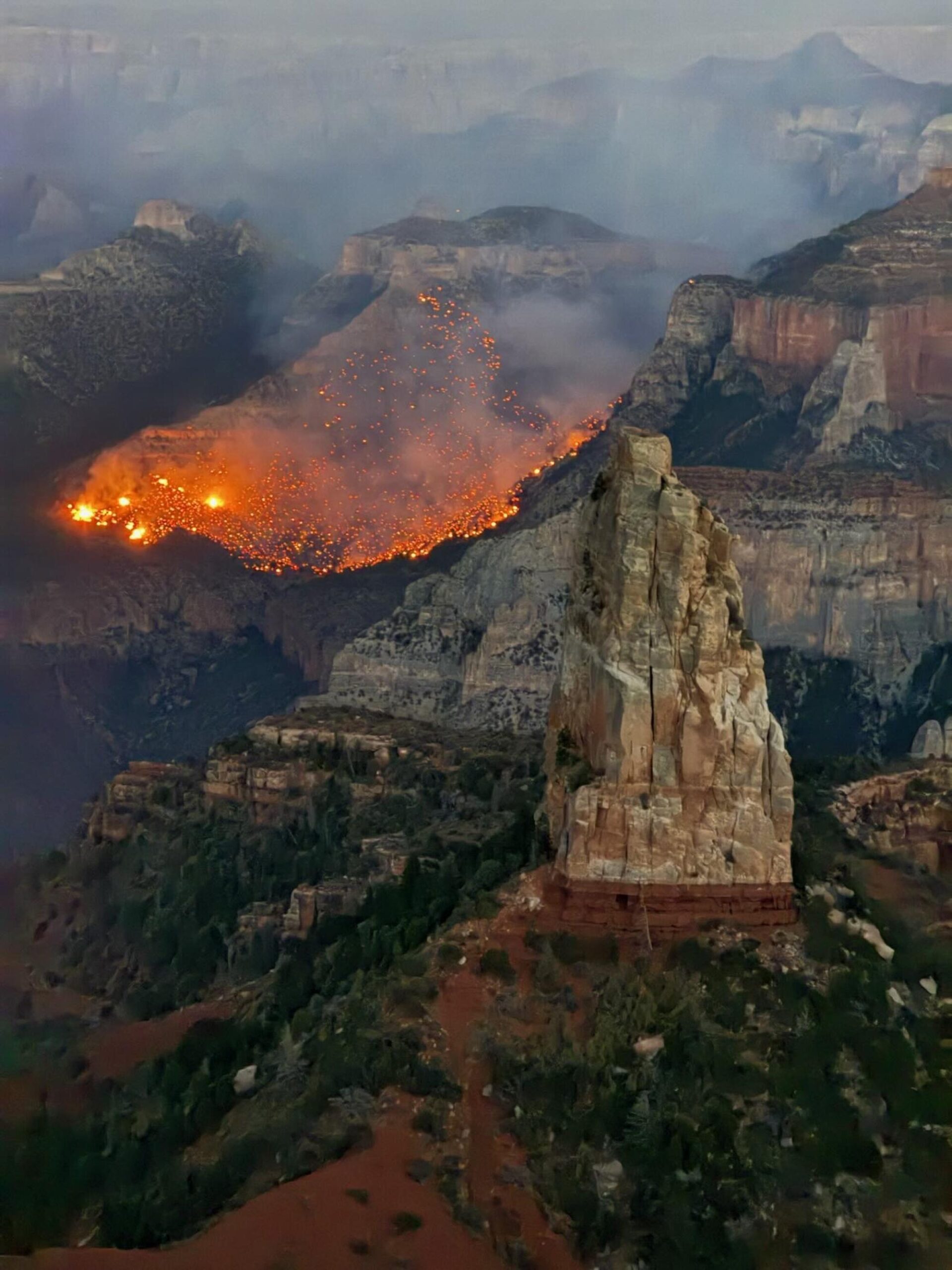 Grand Canyon Blaze Escalates from Controlled Burn to Mega Fire
