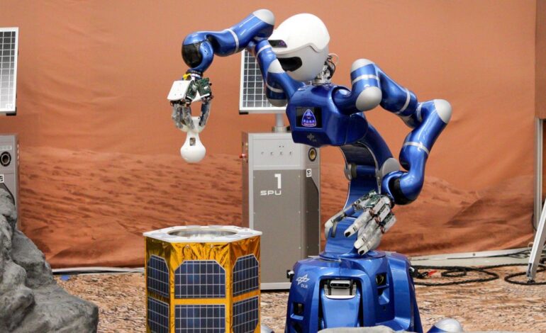 NASA Astronaut Commands Robot Team in Mars Simulation from ISS