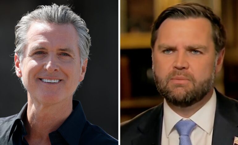 Newsom Fires Back at Vance After VP Calls Him ‘Crazy’
