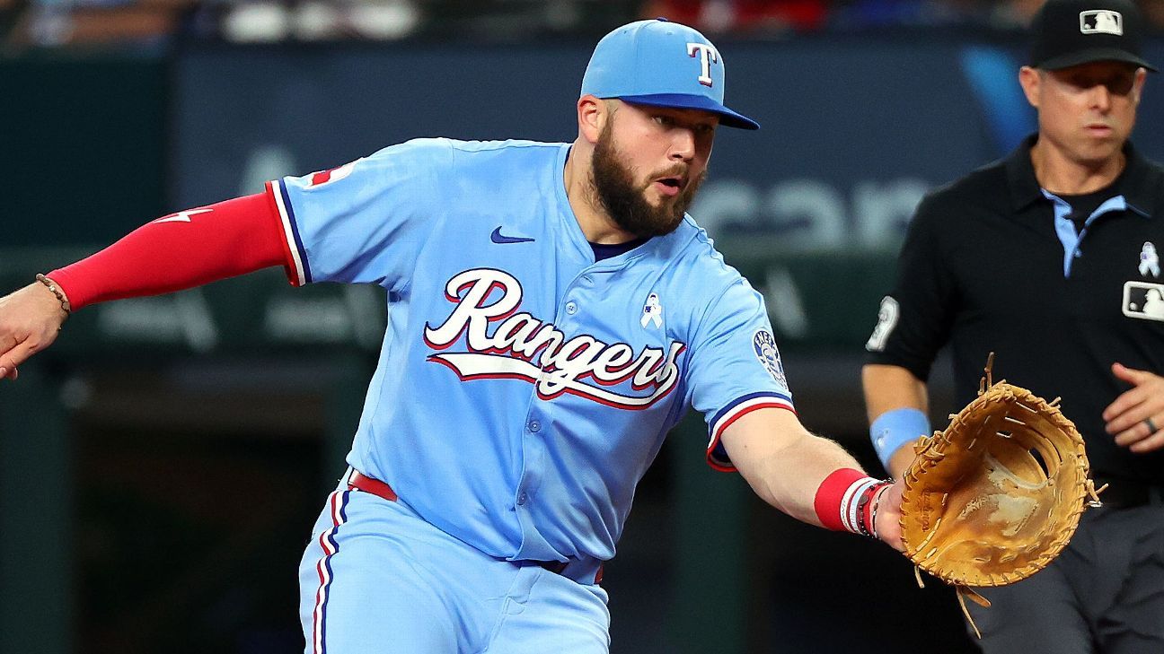 Rangers’ Jake Burger Undergoes Tests for Wrist Injury, Out 2-3 Games