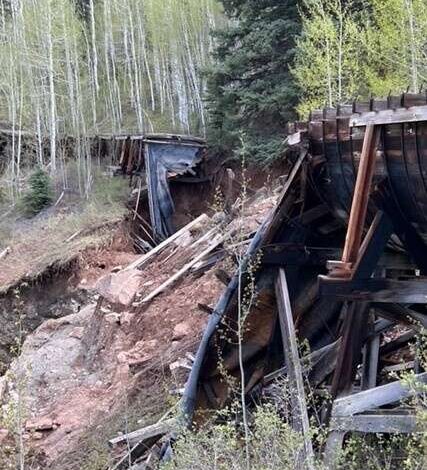 Urgent: 102-Year-Old Flume Collapses, Causes Landslide Near Cascade Creek