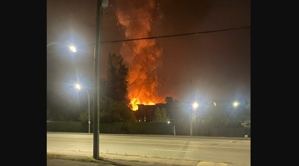 Urgent Fire Erupts at Langley Construction Site; Residents Evacuated