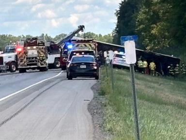 Urgent Rescue Operation Underway After Tour Bus Crash in NY