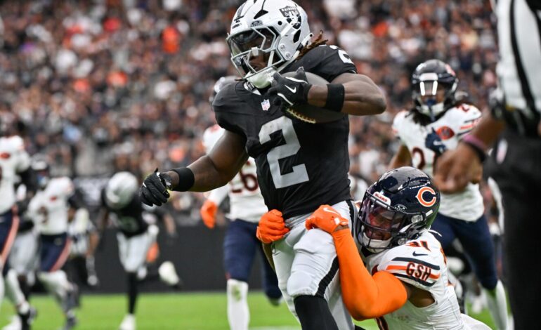 Ashton Jeanty Shines with 138 Yards, but Raiders Fall to Bears