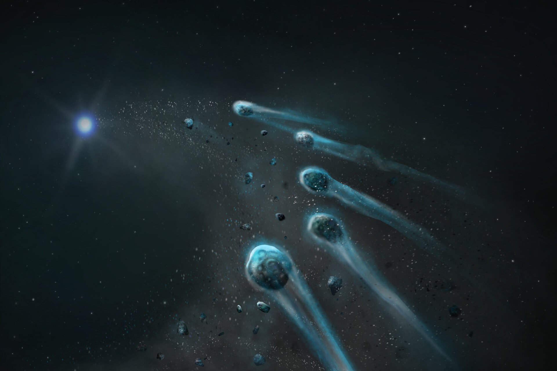 Astronomers Discover White Dwarf Devouring Icy Planet Fragment