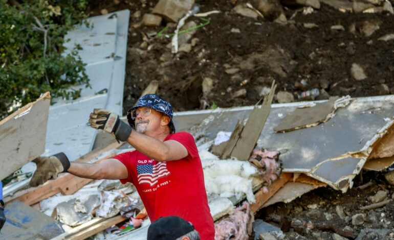 Forest Falls Residents Battle Mudslide After Devastating Flood