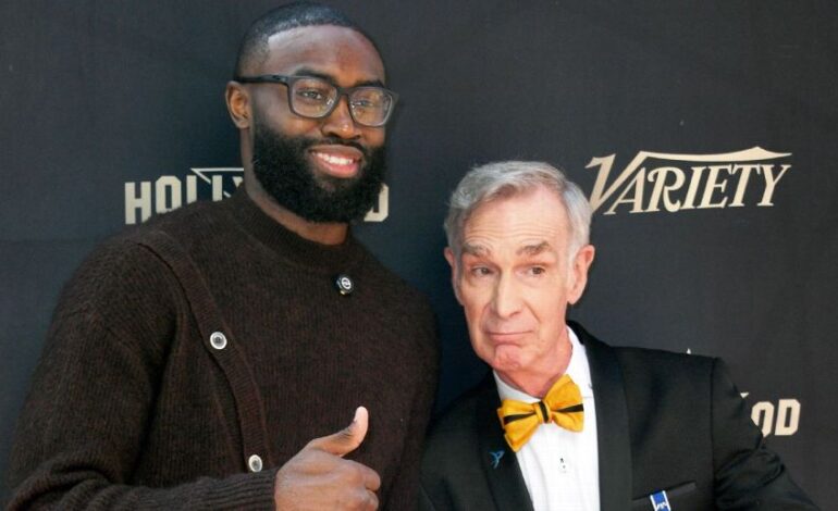 Jaylen Brown Celebrates Bill Nye at Hollywood Walk of Fame Dedication