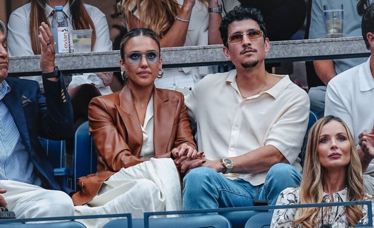 Jessica Alba and Danny Ramirez Share Affection at US Open