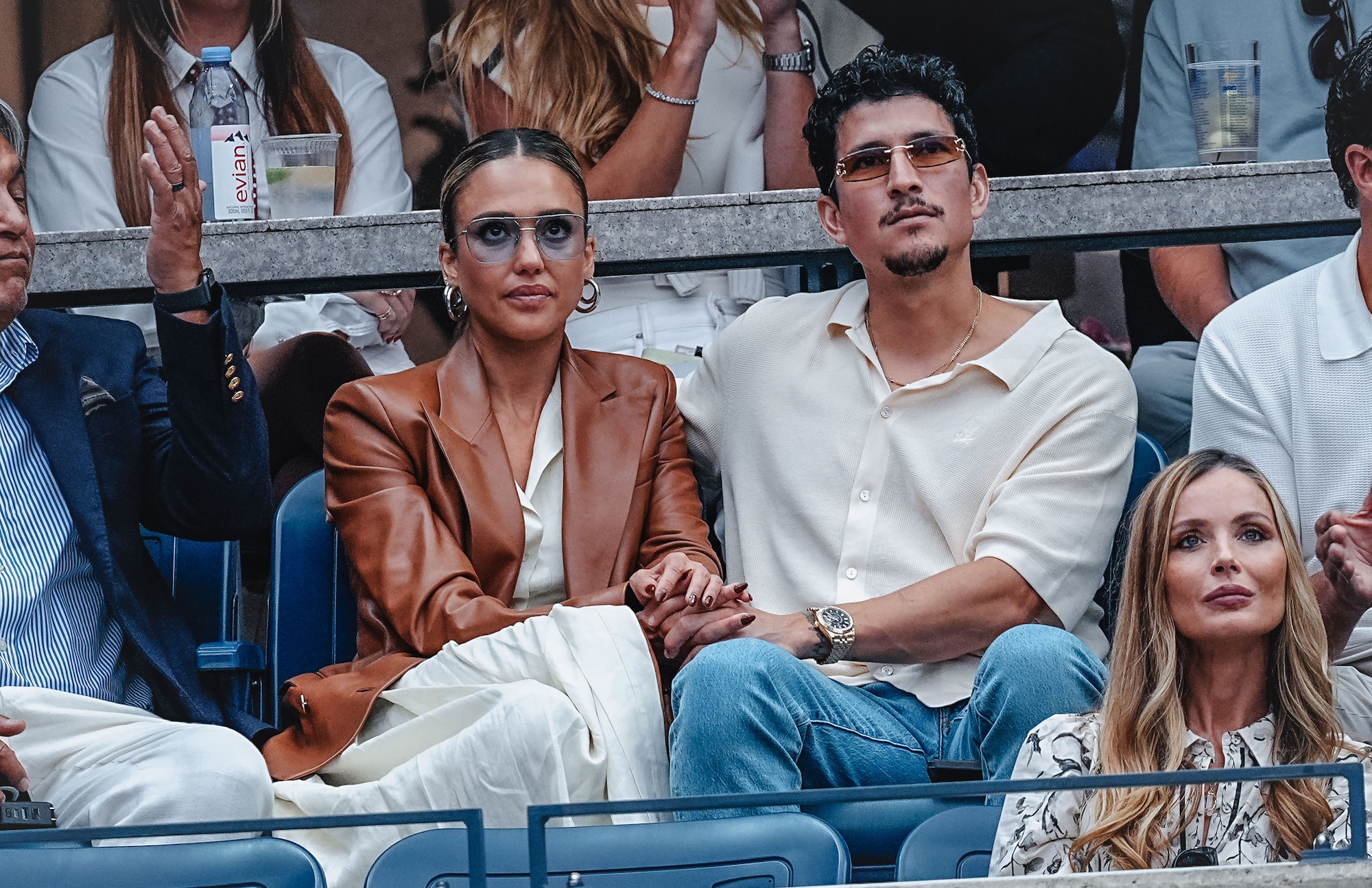 Jessica Alba and Danny Ramirez Share Affection at US Open
