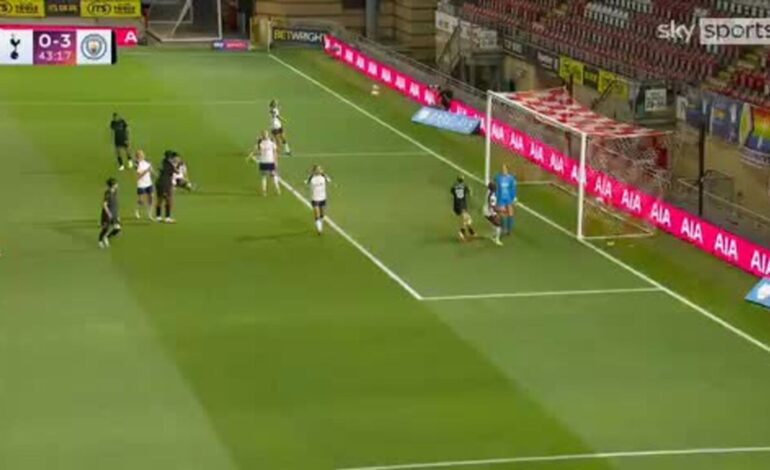 Manchester City Scores Twice in Five Minutes Against Tottenham