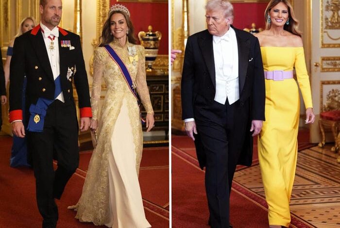 Melania Trump and Kate Middleton Dazzle at Windsor State Banquet