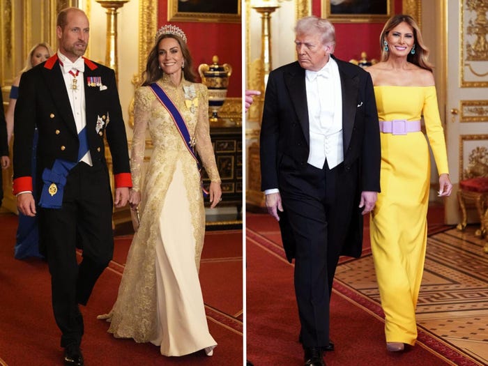 Melania Trump and Kate Middleton Dazzle at Windsor State Banquet
