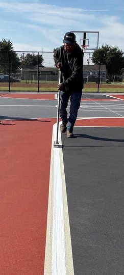 New Outdoor Basketball Court Nears Completion in Great Bend