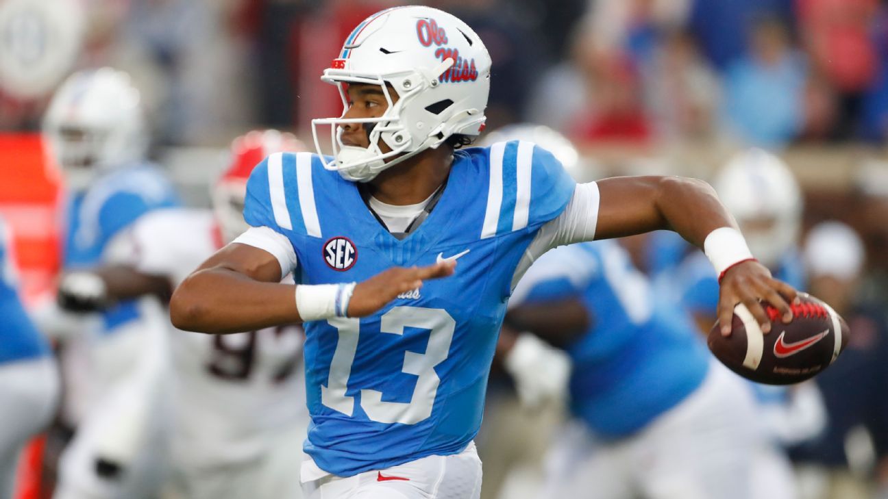 Ole Miss QB Austin Simmons Doubtful for Tulane Clash