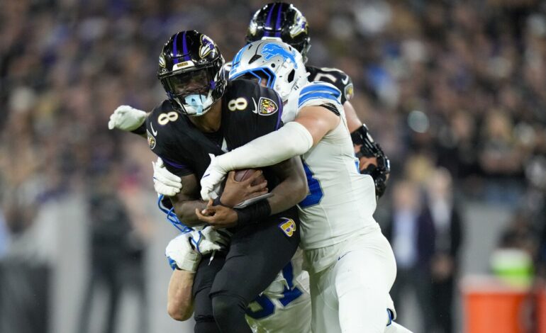 Ravens Suffer Devastating 38-30 Loss to Lions, Jackson Sacked 7 Times
