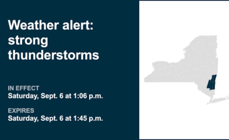 Strong Thunderstorms Hit New York, Gusts Up to 40 MPH Expected