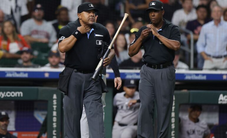 Umpires Confiscate Astros’ Trammell’s Bat During Yankees Win