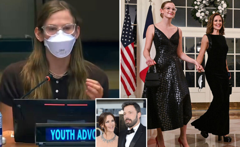 Violet Affleck Advocates for Mask Mandates at United Nations