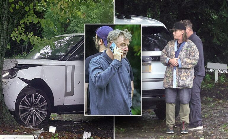 Alec Baldwin Crashes SUV into Tree in Hamptons, Uninjured