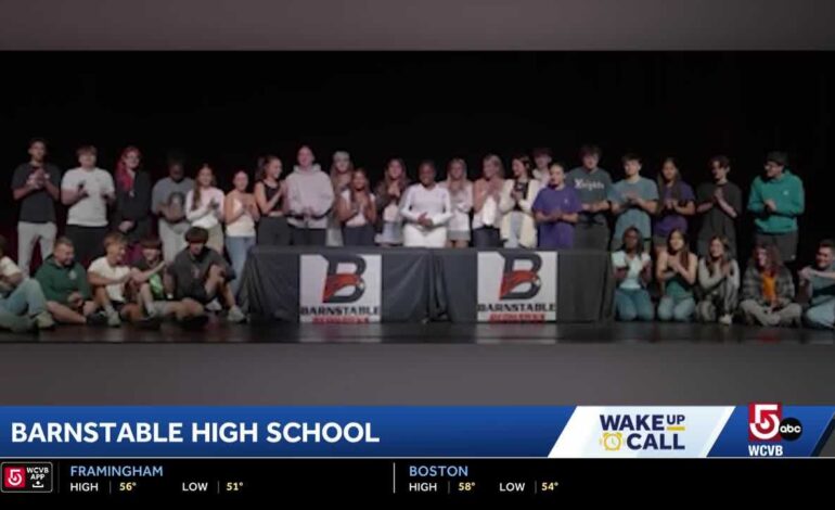 Barnstable High School Students Participate in Community Wake-Up Call