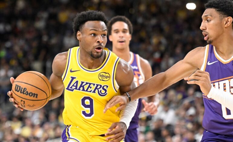 Bronny James Struggles in Lakers’ Opener, Coach Redick Praises Growth