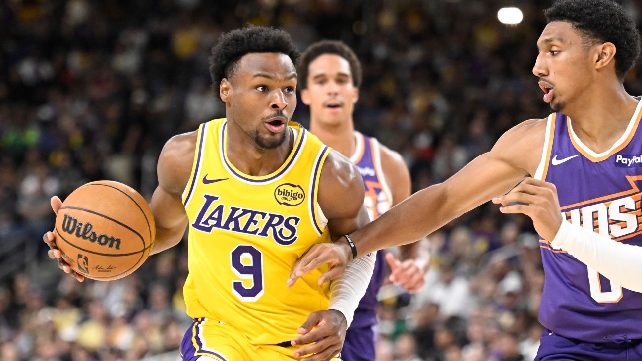 Bronny James Struggles in Lakers’ Opener, Coach Redick Praises Growth
