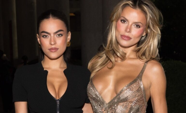 Brooks Nader Stuns in Sheer Slip Dress at Milan Event