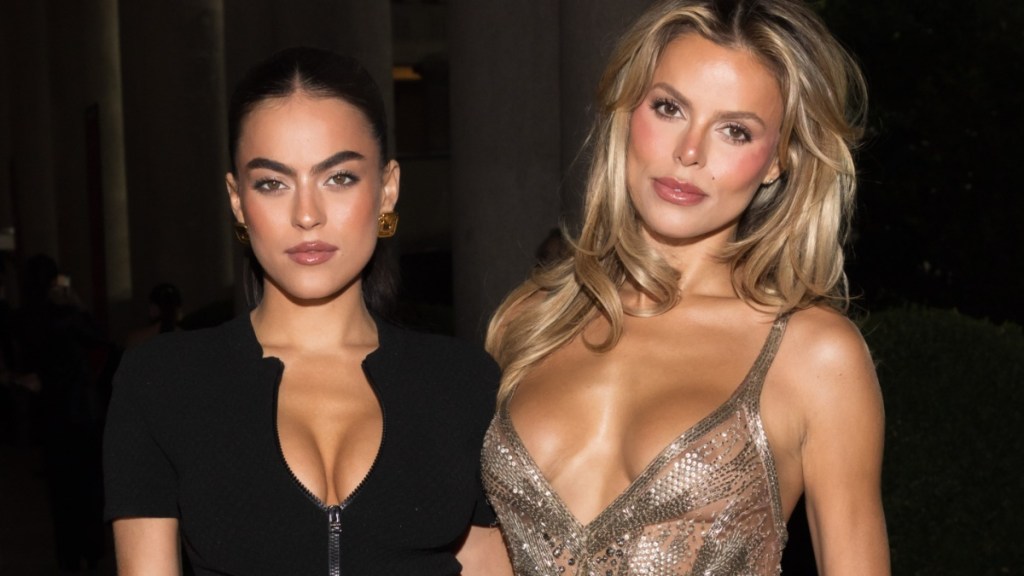 Brooks Nader Stuns in Sheer Slip Dress at Milan Event