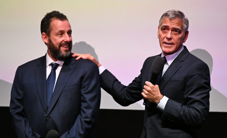 Clooney and Sandler Celebrate Jim Broadbent at London Premiere