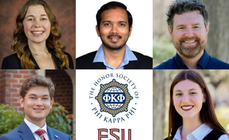 Five FSU Students Honored with National Phi Kappa Phi Awards